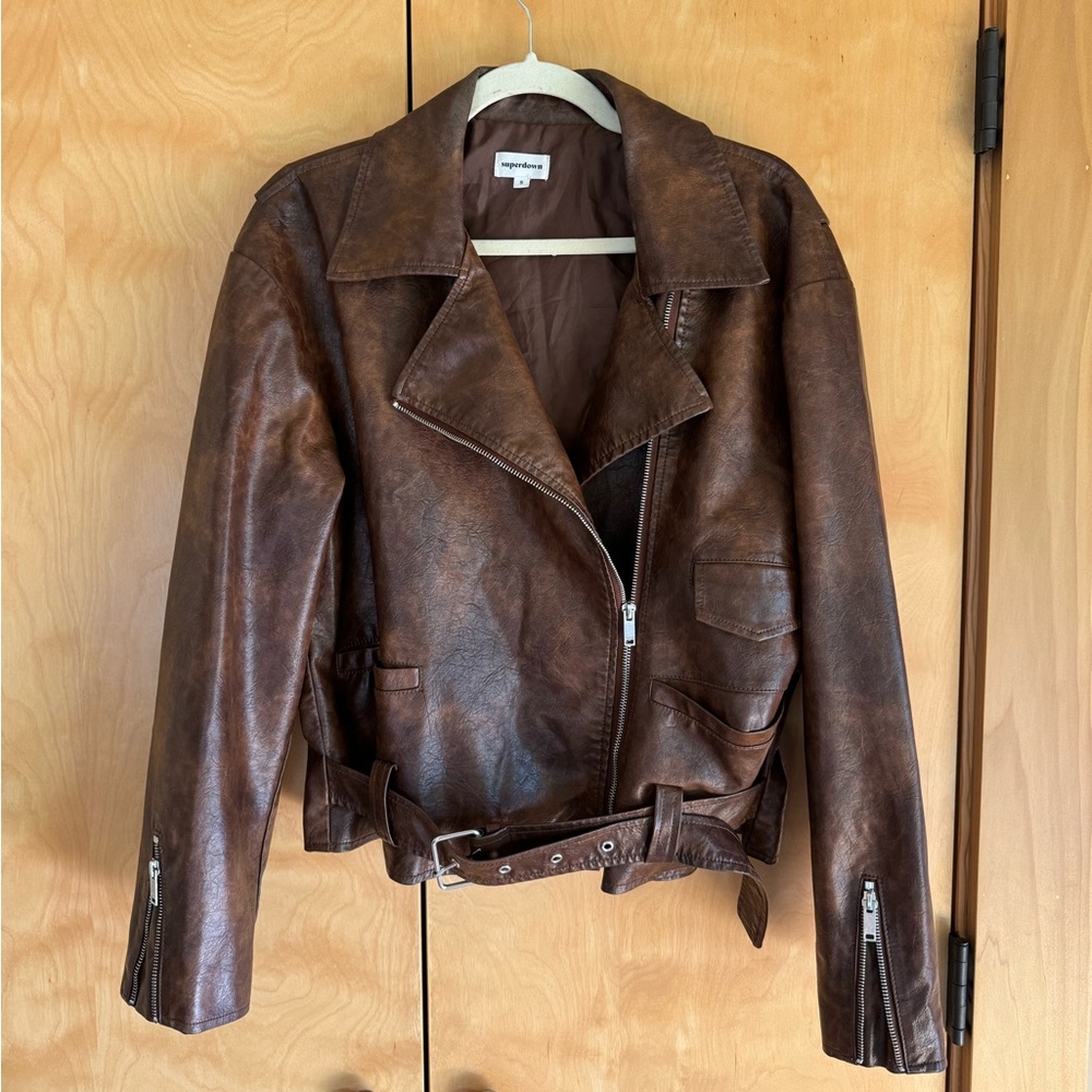 Superdown Vegan Leather Jacket - image 4